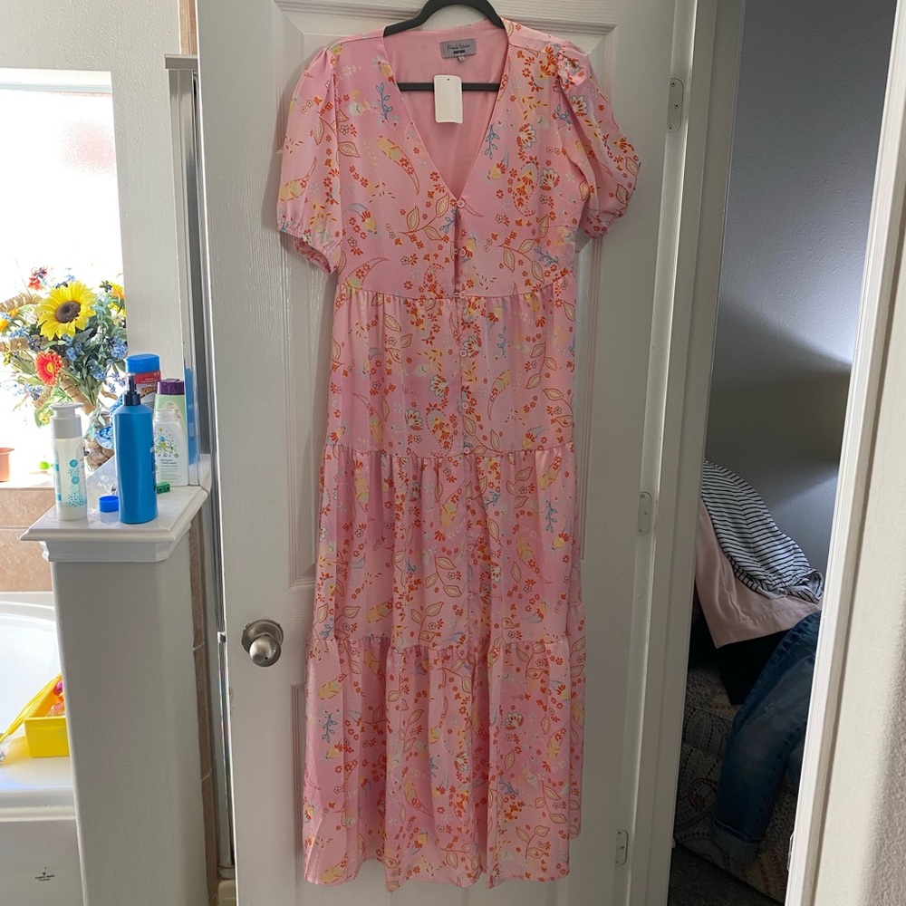 French Violet Maxi Dress NWT